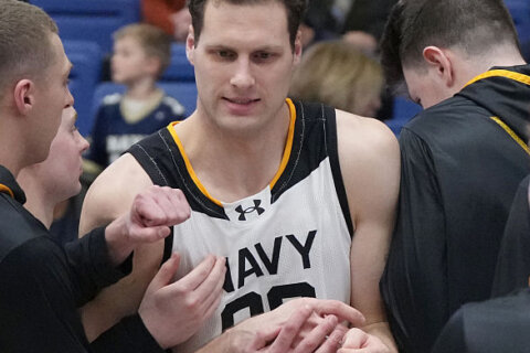 Kehoe puts up 29, Navy downs Holy Cross 85-68