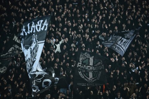 Greek government says 7 fans of soccer team PAOK killed in vehicle crash in Romania