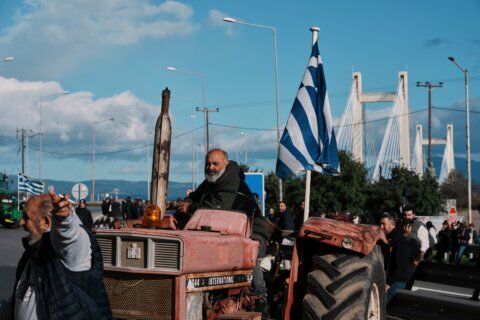 Farmers block highways across Greece in protest over rising costs and EU trade deal