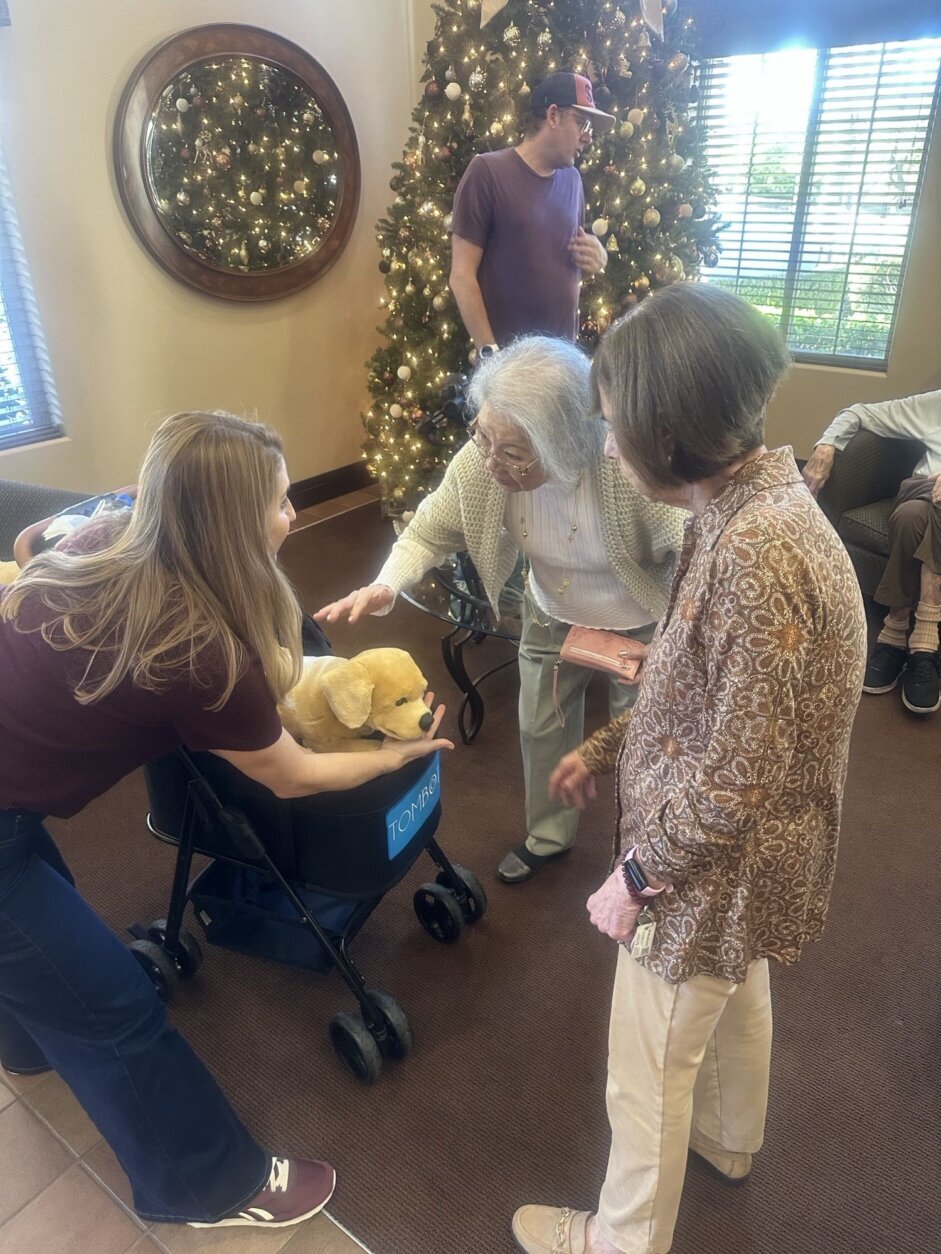 Jennie, modeled after an eight- to 10-week-old puppy and developed in collaboration with Jim Henson’s Creature Shop, is no ordinary robot. Fully autonomous, she responds to voice, touch and movement with lifelike behaviors, including a detectable “heartbeat,” tail wags, and authentic puppy sounds recorded from real dogs.