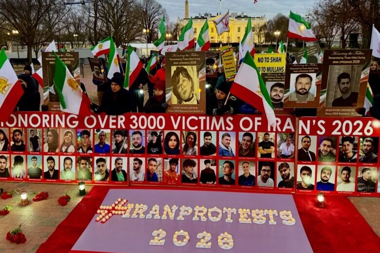 ‘We kicked out the throne, now we are kicking out the turban’: DC holds vigil for Iranian protesters