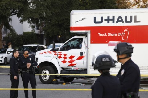 Man accused of recklessly driving U-Haul into Iran protest in Los Angeles, police say