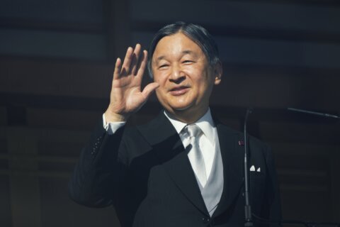 Japan’s emperor and his family greet New Year well-wishers