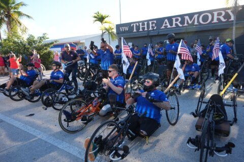 Wounded veterans cycle through Florida Keys for annual Soldier Ride