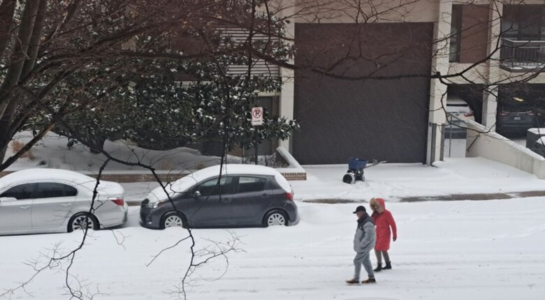 Couple walking in Arlington