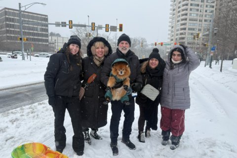 Sledding and snow forts: Montgomery County families brave icy blast for some winter fun