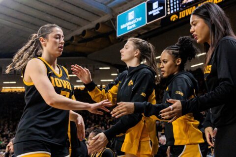 Iowa cracks top 10 in AP women’s basketball poll for first time in 2 years; UConn-South Carolina 1-2