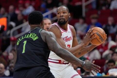 Durant passes Nowitzki for 6th place on NBA career scoring list as Rockets beat Pelicans 119-110