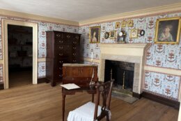 A photo of George and Martha Washington's bedchambers.