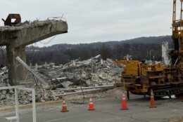 largely demolished sports stadium