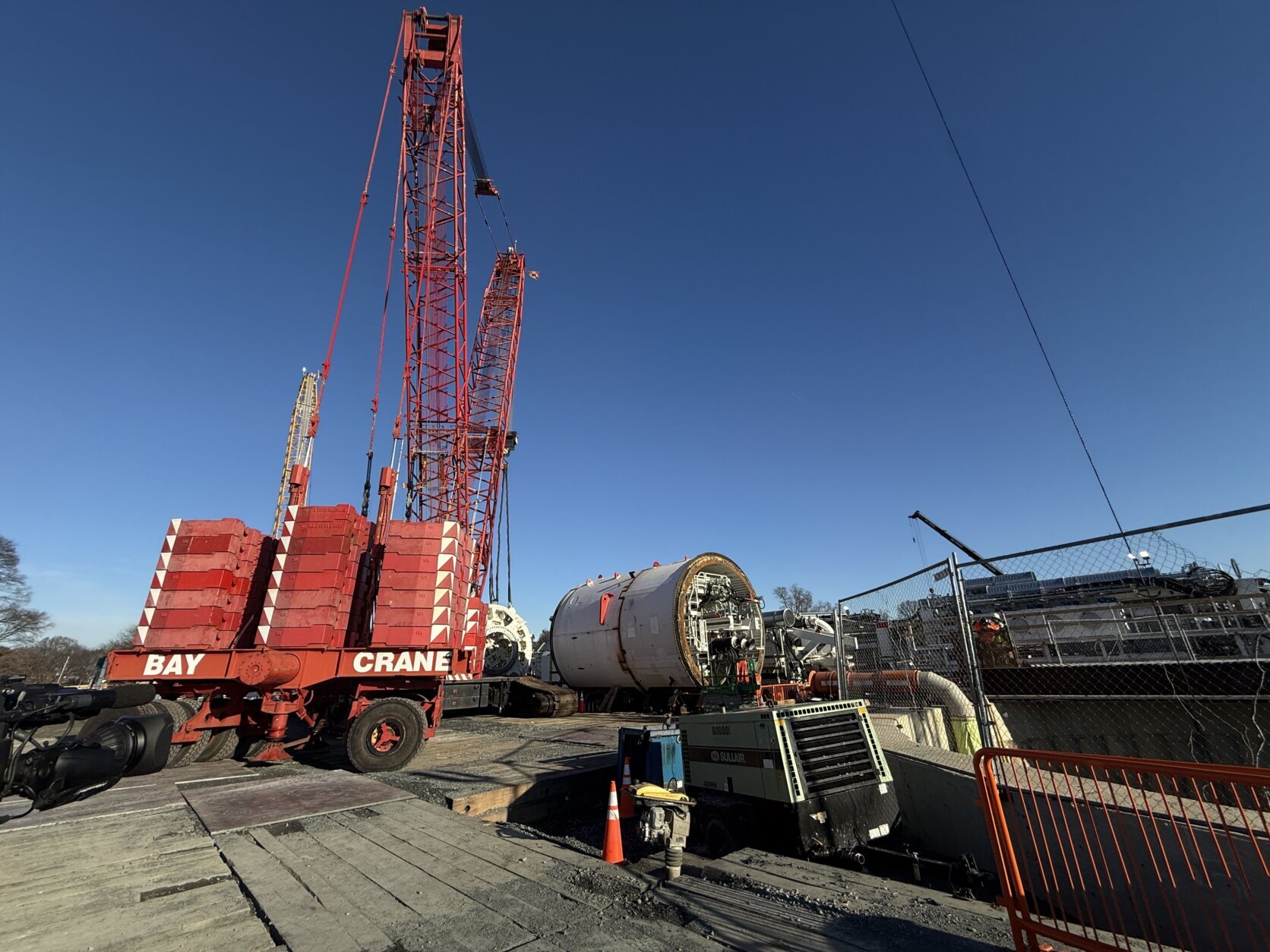 machine on construction site