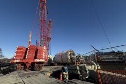 machine on construction site