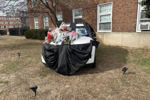 DC police, community members say final goodbye to officer struck while helping stranded driver