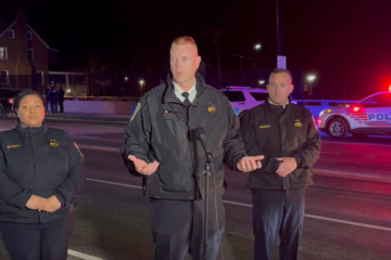 D.C. Interim Chief of Police Jeffery Carroll at the scene of a shooting on Thursday evening.