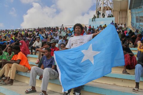 Hundreds in Somalia’s capital protest Israel’s recognition of breakaway territory of Somaliland