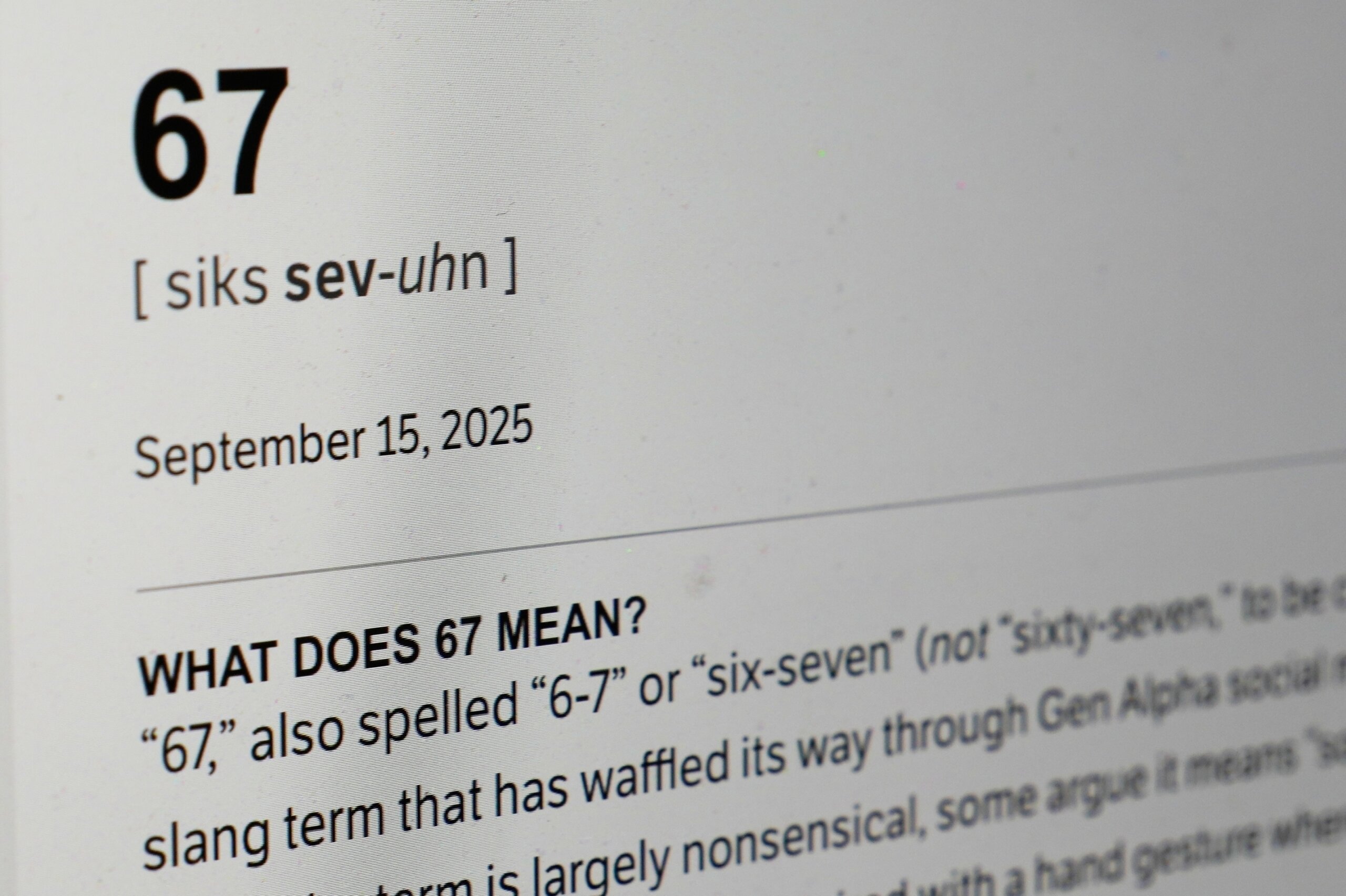 Viral ‘6-7’ tops 2025 list of overused words and phrases