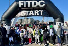 Mayor Muriel Bowser lined up with other participants of the Fresh Start 5K.