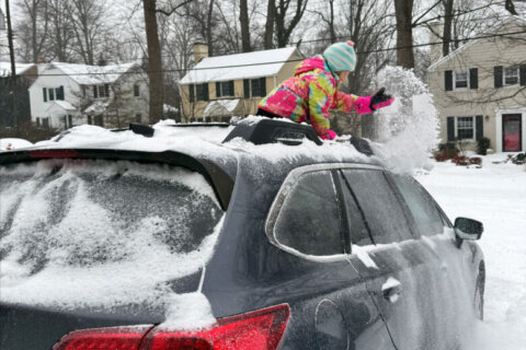 Winter Storm: Snowfall continues, sleet and ice to coat DC region Sunday afternoon