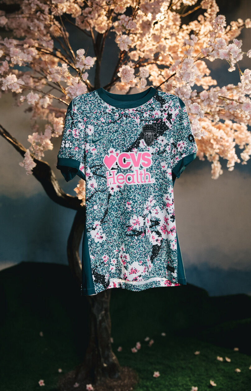 Washington Spirit cherry blossom jersey