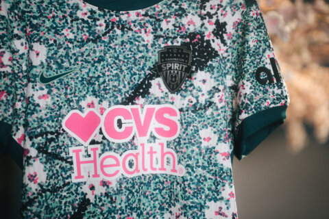 Washington Spirit cherry blossom jersey