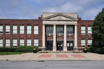 Martinsburg High School entrance, Berkely County, W