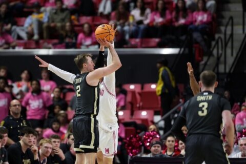 Loyer scores 29 to help No. 12 Purdue snap a 3-game losing streak with a 93-63 rout of Maryland