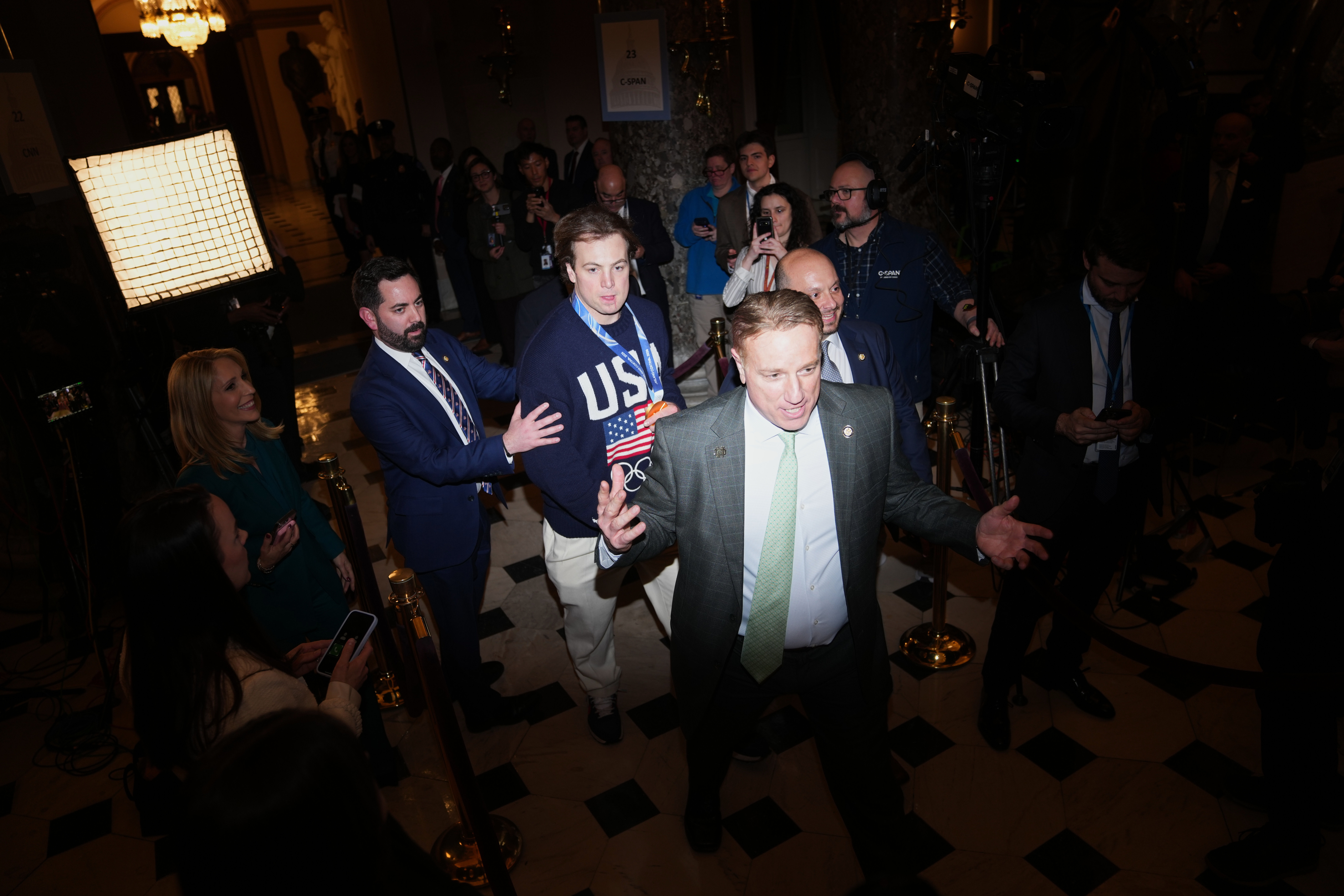 US men’s hockey team feted at State of the Union; Trump says women’s team will be honored ‘soon’