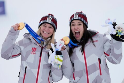 Raedler and Huber of Austria win team combined at the Olympics, Mikaela Shiffrin is 4th