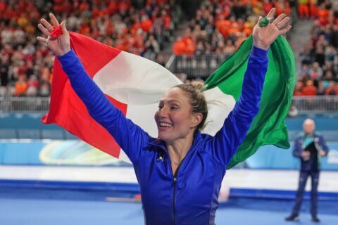 Speedskater Francesca Lollobrigida wins host Italy’s first gold medal of the Milan Cortina Olympics