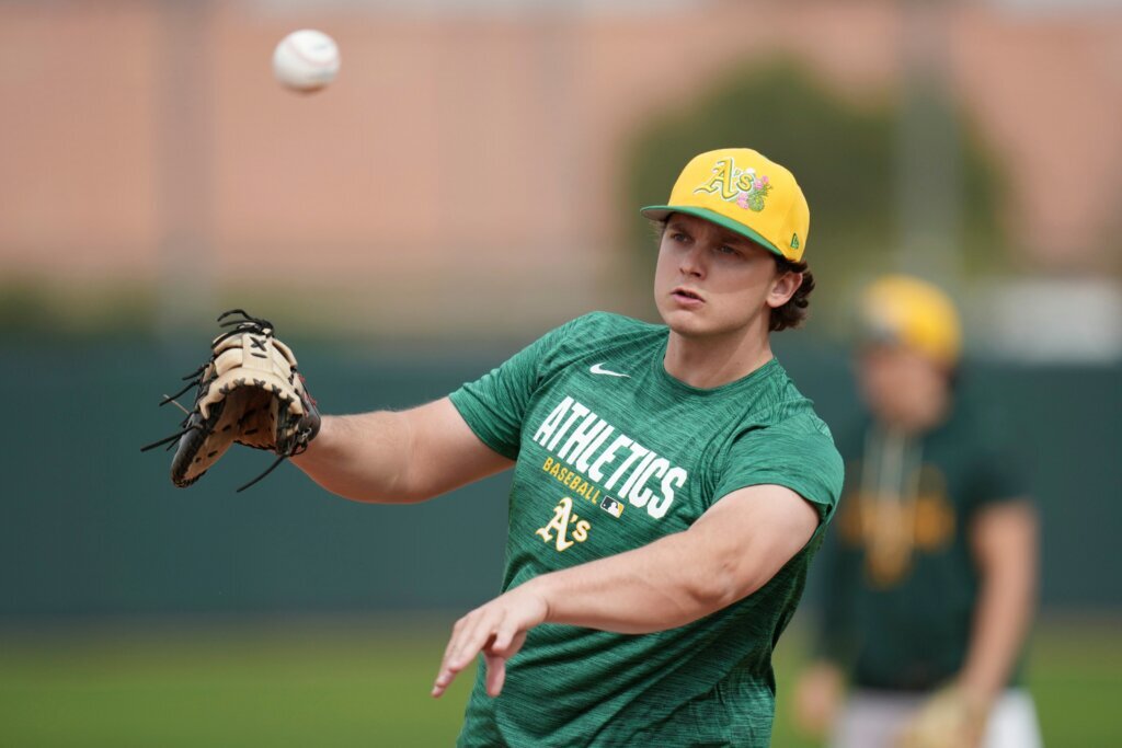 Slugging 1B Nick Kurtz looks to build on AL Rookie of the Year award in 2nd season with Athletics