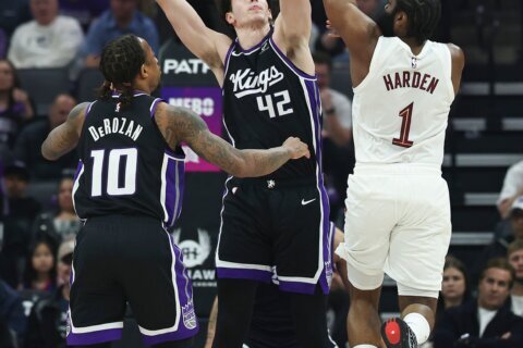 Harden scores 23 in Cavaliers debut, Mitchell leads with 35 in 132-126 win over Kings