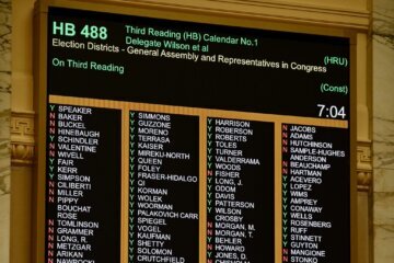 vote counts at Maryland House of Delegates