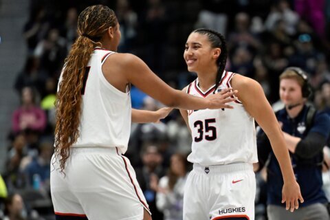 Azzi Fudd, Sarah Strong lead UConn to 46th straight win and another 30-win season