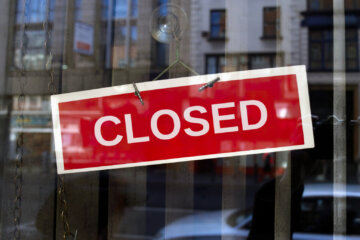 A sign that says closed.