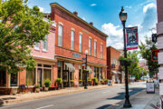 Shops in Old Town Manassas, Virginia.