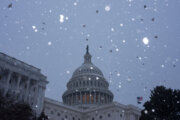 How much wet snow fell across DC region?