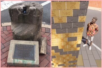 slave auction block memorial