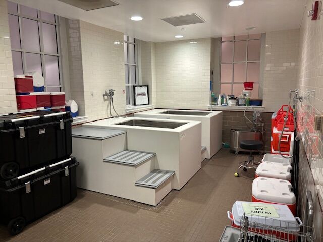 cold tub and hot tub