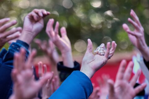 Photos of Hakone Shrine marking Setsubun with bean-throwing to ward off evil spirits