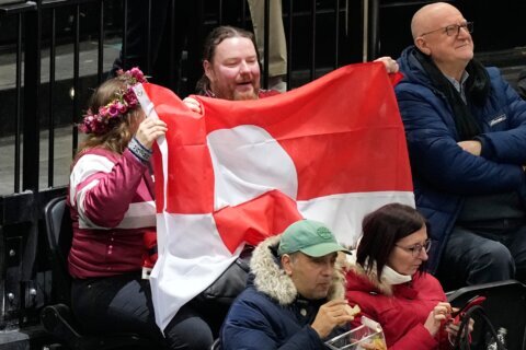 Fans who raised Greenland’s flag at US-Denmark Olympic hockey game say it was a pro-European gesture