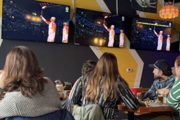 People watching Winter Olympics coverage