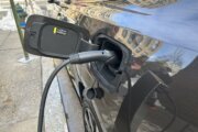 EV charger plugged in
