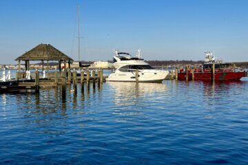 Boat docked on the Potomac River