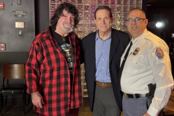 Mick Foley, Brian Fischer and Prince George's County Police Chief George Nader