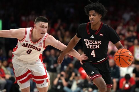 No. 16 Texas Tech rallies to beat No. 1 Arizona 78-75 in OT for Wildcats’ second straight loss
