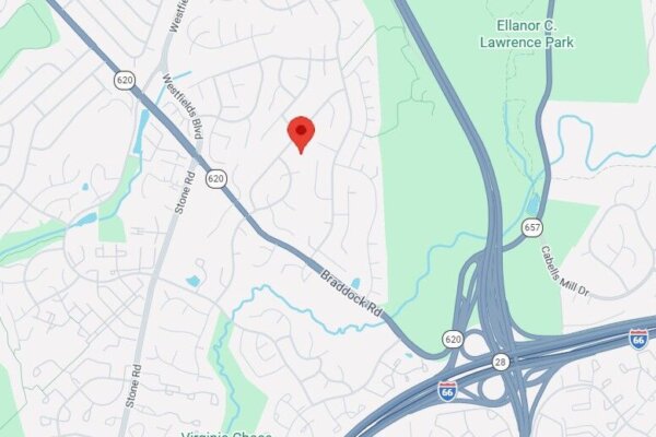 Map of Centreville, Virginia.