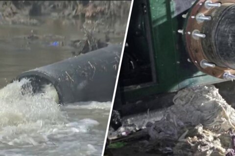 Toallitas no desechables provocan otro derrame de aguas residuales en el Potomac