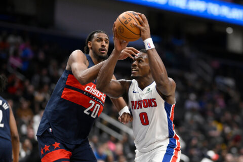 Duren powers the Pistons past the Wizards 117-95 in their first game without Cunningham