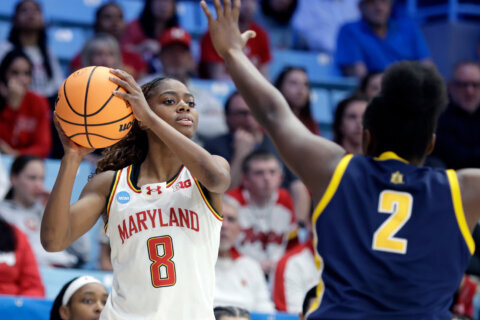 Kyndal Walker scores 20 points to lead Maryland past Murray State 99-67