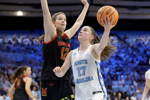 North Carolina advances to 2nd straight women’s Sweet 16 with 74-66 win over Maryland